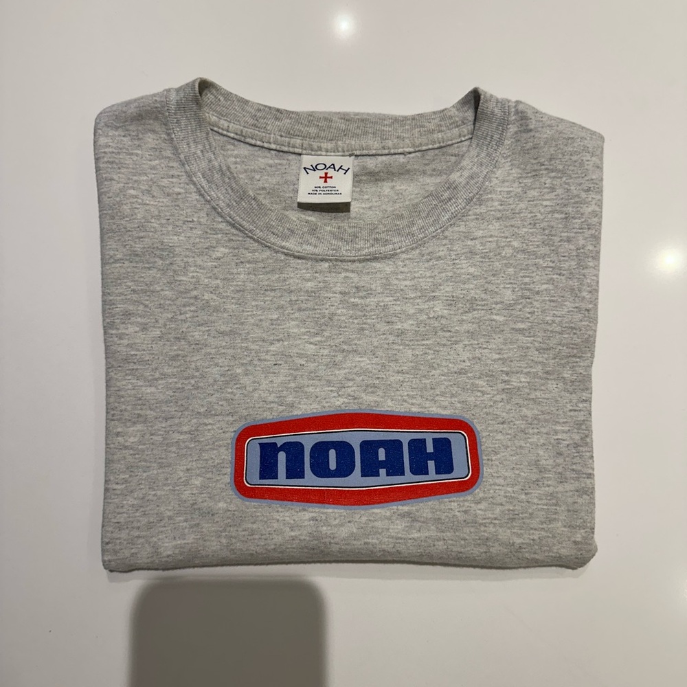 Noah NYC Grey Logo T-Shirt – Classic Box Logo Tee